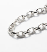 LARGE LINK CHAIN PEARL CHARM BRACELET 【一部予約注文:1/22頃発送】