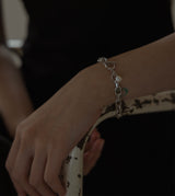 LARGE LINK CHAIN PEARL CHARM BRACELET