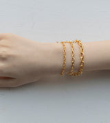 LARGE LINK CHAIN PEARL CHARM BRACELET 【一部予約注文:1/22頃発送】