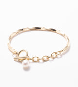 CHAIN PEARL BANGLE (Brass)