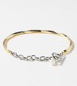 CHAIN PEARL BANGLE (Brass)