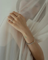 LINK CHAIN GRAY PEARL LINE BRACELET