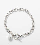 LINK CHAIN STONE CHARM BRACELET