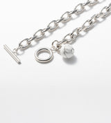 LINK CHAIN STONE CHARM BRACELET