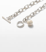 LINK CHAIN STONE CHARM BRACELET