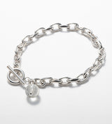 LINK CHAIN STONE CHARM BRACELET