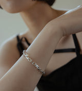 LINK CHAIN STONE SETTING BRACELET