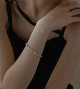 LINK CHAIN STONE SETTING BRACELET