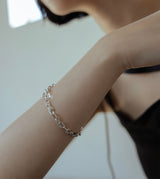 LINK CHAIN STONE SETTING BRACELET