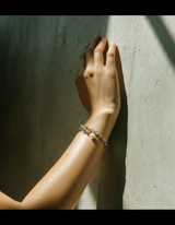 Fine Link Chain Pearl Charm Bracelet