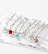 【数量限定】 LINK CHAIN ROSE CHARM BRACELET