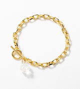 【数量限定】 LINK CHAIN ROSE CHARM BRACELET