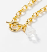 【数量限定】 LINK CHAIN ROSE CHARM BRACELET