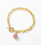 【数量限定】 LINK CHAIN ROSE CHARM BRACELET