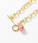 【数量限定】 LINK CHAIN ROSE CHARM BRACELET