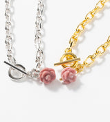 【数量限定】 LINK CHAIN ROSE CHARM BRACELET
