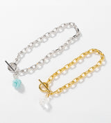 【数量限定】 LINK CHAIN ROSE CHARM BRACELET