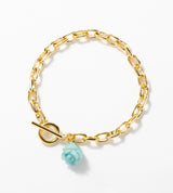 【数量限定】 LINK CHAIN ROSE CHARM BRACELET