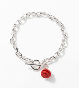 【数量限定】 LINK CHAIN ROSE CHARM BRACELET