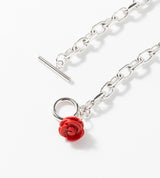 【数量限定】 LINK CHAIN ROSE CHARM BRACELET