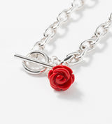 【数量限定】 LINK CHAIN ROSE CHARM BRACELET