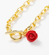 【数量限定】 LINK CHAIN ROSE CHARM BRACELET