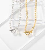 LINK CHAIN PEARL CHARM ANKLET