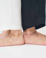 LINK CHAIN PEARL CHARM ANKLET