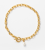 LINK CHAIN PEARL CHARM ANKLET