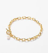 LINK CHAIN PEARL CHARM ANKLET