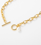 LINK CHAIN PEARL CHARM ANKLET