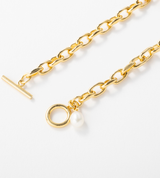LINK CHAIN PEARL CHARM ANKLET