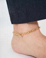 LINK CHAIN PEARL SETTING ANKLET