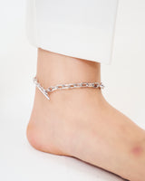 LINK CHAIN PEARL SETTING ANKLET