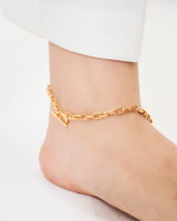 LINK CHAIN PEARL SETTING ANKLET