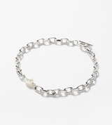 LINK CHAIN PEARL SETTING ANKLET