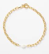 LINK CHAIN PEARL SETTING ANKLET