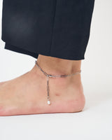 SQUARE CHAIN END PEARL ANKLET