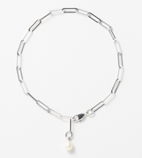 SQUARE CHAIN END PEARL ANKLET