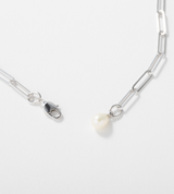 SQUARE CHAIN END PEARL ANKLET