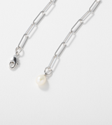 SQUARE CHAIN END PEARL ANKLET