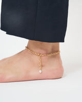 LINK CHAIN END PEARL ANKLET