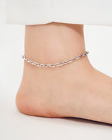 LINK CHAIN END PEARL ANKLET