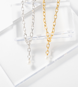 LINK CHAIN END PEARL ANKLET