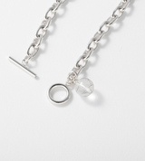 LINK CHAIN STONE CHARM ANKLET