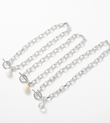 LINK CHAIN STONE CHARM ANKLET