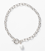 LINK CHAIN STONE CHARM ANKLET