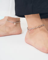 LINK CHAIN STONE CHARM ANKLET