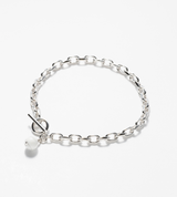 LINK CHAIN STONE CHARM ANKLET