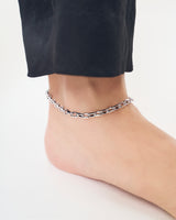 LINK CHAIN STONE CHARM ANKLET